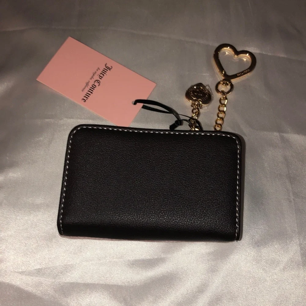 Juicy Couture Dusty Blush Couture University Center Pouch Coin Wallet NWT